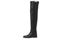 HERMES Over-the-knee Boots Women's Black