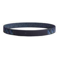 HERMES Double-Sided Strap Plate Buckle Nylon Leather Belts Unisex Blue 3.2CM