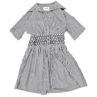 CHANEL Short-Sleeved Dresses Women's Blue
