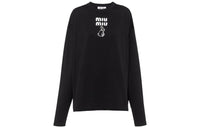 MIU MIU Drop Shoulder Sleeve T-Shirt Women's Black