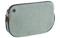 HERMES Echappee Cotton Clutches Toiletry Bags Regular Unisex Marine Blue