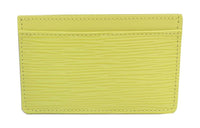 LOUIS VUITTON Leather Card Holder Women's Yellow