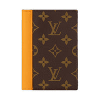 LOUIS VUITTON Colormania Coated Canvas Passport Holder Men's Yellow And Brown