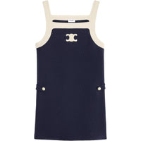 CELINE Mini Triomphe Dress In Wool Jersey