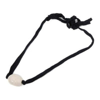 CELINE Cotton Ceramic Necklaces Women's Black
