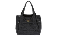PRADA Leather One Shoulder Handbags Large Size Women's Black