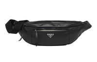 PRADA Leather Fanny Pack Men's Black