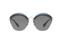 MIU MIU Metal Irregular Shape Sunglasses Women's Gold