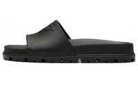 PRADA Rubber Slides Black Women's