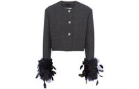 PRADA Button-Embellished Cropped Jacket