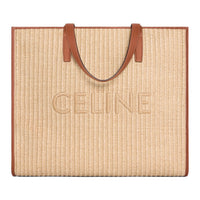 CELINE Cabas Plant Material Handbag Regular Men's Natural Color/Tan