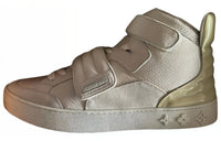 Kanye West x LOUIS VUITTON High-Top Skateboard Shoes Men's White Beige
