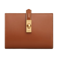 CELINE Shiny Calfskin Wallet Women's Brown
