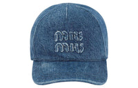 MIU MIU Logo embroidered Denim Cap