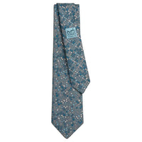 HERMES Silk Silk Ties Men's Gray/Blue