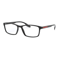PRADA Plastic Rectangular Eyeglass Frames Unisex Black
