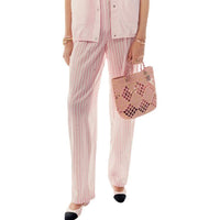 CHANEL 24 Spring And Summer Casual Pants Women's Light Pink Red