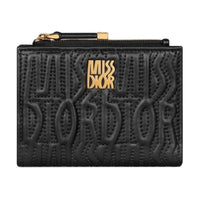 DIOR Lambskin Wallet Women's Black