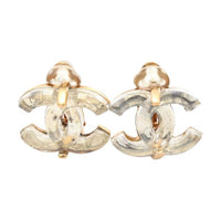 CHANEL Gold-Plated Clip-On Earrings Women's Gold