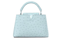 LOUIS VUITTON Capucines Ostrich Leather Capusin Handbag Mini Women's Light Blue