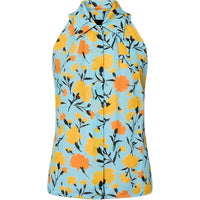 LOUIS VUITTON Carnation Print Tailored Halter Top