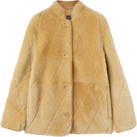 Loro Piana Velvet-feel Coat Women's Cream