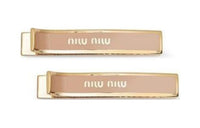MIU MIU Hair Clips Women's Pink Beige