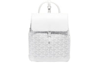 GOYARD Canvas With Leather Dog's Teeth Backpack Mini Women's White