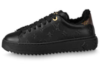 LOUIS VUITTON Time Out Skateboard Shoes Women's Low-Top Black