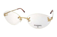 CHANEL Oval Sunglasses Women's Gold