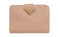 PRADA Leather Wallet Regular Women's Light Pink