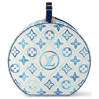 LOUIS VUITTON Coated Canvas Handbag Women's Blue