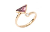 PRADA Diamond Crystal 18K Gold Rings Women's Gold