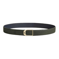 HERMES Calfskin Leather Belts Men's Green Width: 3.8CM