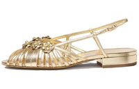 CHANEL Strap Sandals Women's Gold