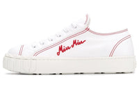 MIU MIU Low Top Canvas Shoes Women's White