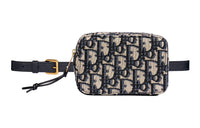 DIOR Canvas One Shoulder Crossbody Fanny Pack Mini Women's Blue