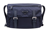 PRADA Nylon Fabric Messenger Bag Shoulder Bag Crossbody Bag Unisex Navy