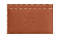 CELINE Cow Leather Card Holder Men's Tawny