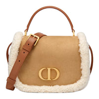 DIOR 30 Montaigne Lambskin Shoulder Bag Crossbody Bag Handbag Medium Size Women's Brown