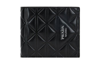 PRADA Calfskin Wallet Men's Black