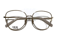 DIOR Alloy Irregular Shape Eyeglass Frames Unisex Gold