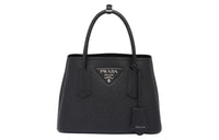 PRADA Leather Shoulder Bag Crossbody Bag Handbag Mini Women's Black