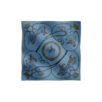 HERMES Silk Scarves Women's Blue