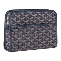 GOYARD Canvas Toiletry Bag Small Size Unisex Dark Blue