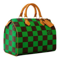 LOUIS VUITTON Speedy Leather Shoulder Bag Crossbody Bag Handbag Women's Green