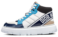 DIOR D-Player Skateboard Shoes Women's High-Top Blue/White