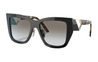 PRADA Polyamide Irregular Shape Sunglasses Women's Black