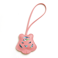 HERMES Lambskin Silk Pendants Women's Pink