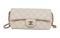 CHANEL Leather Eyeglass Pouch, Handbag, Shoulder Bag, Crossbody Bag Women's White